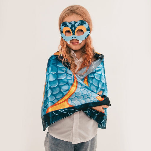 Цена за 2 шт. Маска карнавальная Прикольная змея, голубой