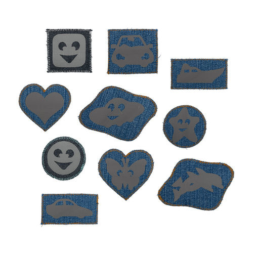 Термоаппликация BLITZ светоотражающая №2 6 шт Дельфин 10.5х8.5 см