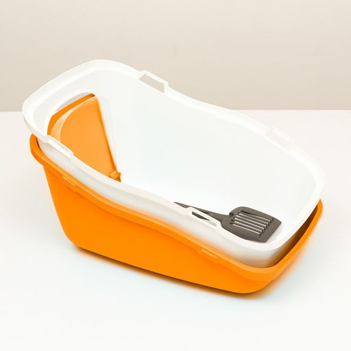 Pet-it домик-туалет для кошек COMFORT, (совок в наборе), 57x39x41, оранжевый/белый - Simaland фото 12