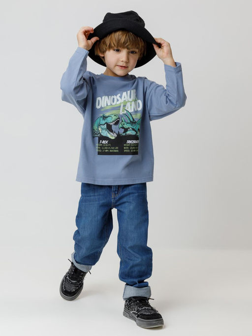 КР 302256/синий 3926 к614 лонгслив (футболка дл.рукав) для мал - Crockid фото 3