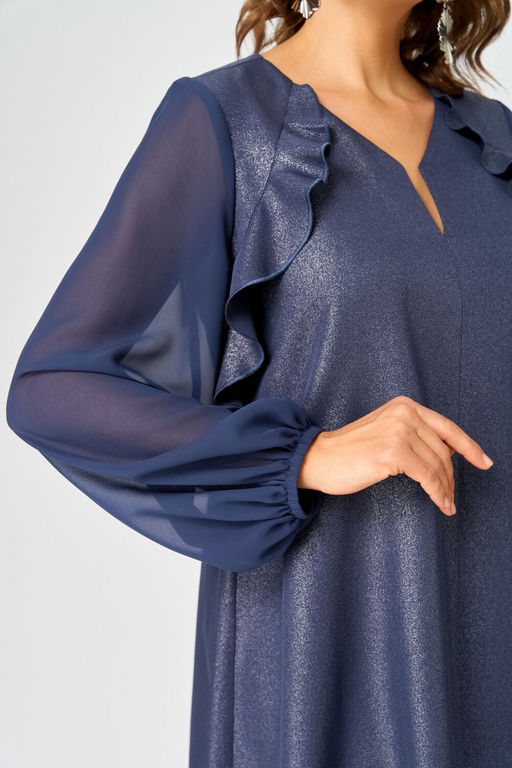 Платье EVA GRANT 7322 А синий баклажан