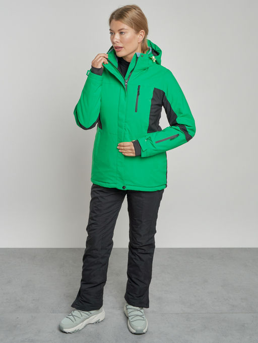 Горнолыжный костюм женский зимний зеленого цвета 03105Z - Chunmai фото 6