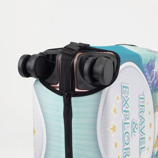 Чехол на чемодан 28, цвет бирюзовый - Simaland фото 6