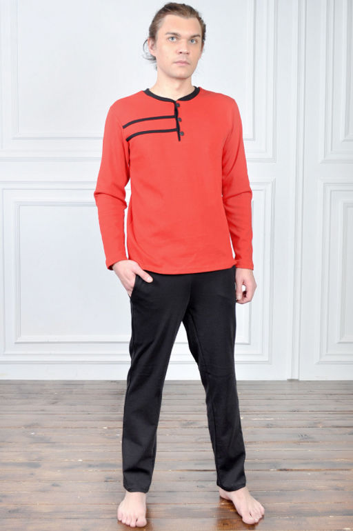 Арт. 327 Мужской комплект 48-56 (5 шт) Цвет:верх-красный,низ-черный