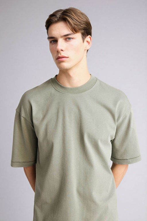 %100 Pamuk Boxy Fit Ti__rt - Defacto фото 3