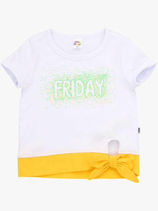 Футболка для девочки	 UD 2719 белый - Mini maxi фото 3