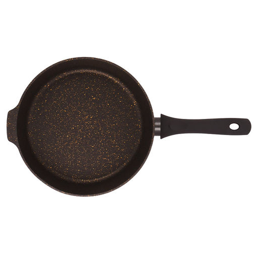 Сковорода алюмин. 260мм глубокая с ручкой (АП) "Грация" черный/золото (сгчз260а) (Кукмара)