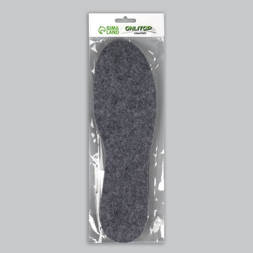 Цена за 2 шт. Стельки для обуви, универсальные, р-р RU до 46 (р-р Пр-ля до 46), 29 см, пара, серые - Onlitop фото 4