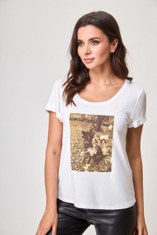 Футболка ANELLI 1015 белый, принт-  фото 2