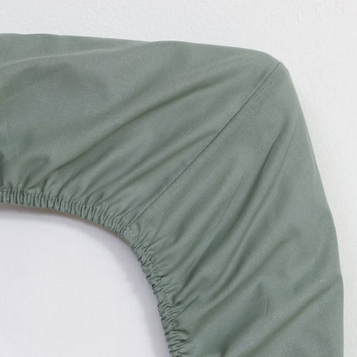 Простыня на резинке Этель 140*200*25, цв.зеленый, 100% хлопок, поплин 125г/м2  фото 3