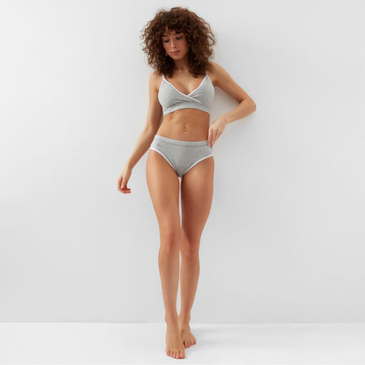 Комплект нижнего белья женский (топ, трусы) Collorista, серый, размер 42-44