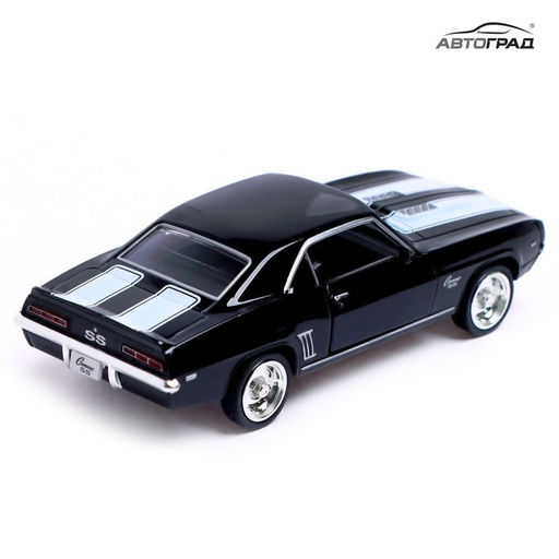 Машина металлическая CHEVROLET CAMARO SS, 1:32, открываются двери, инерция, цвет чёрный