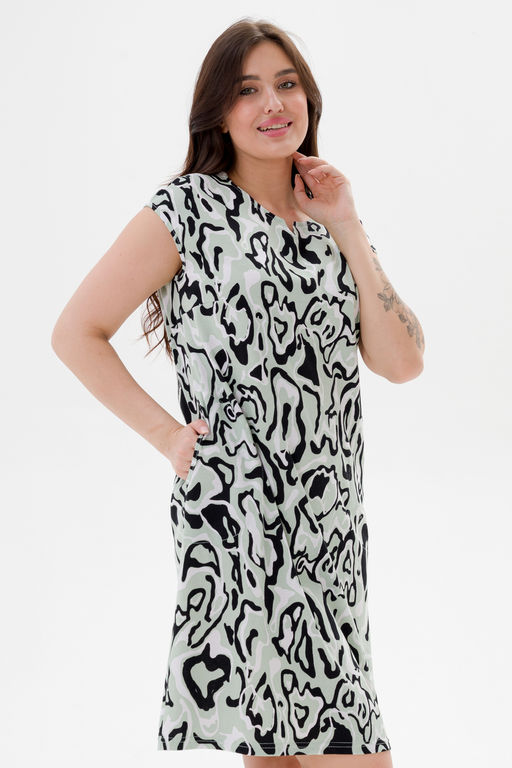 Платье женское из кулирки Стильное палитра мята макси - Амадэль фото 6