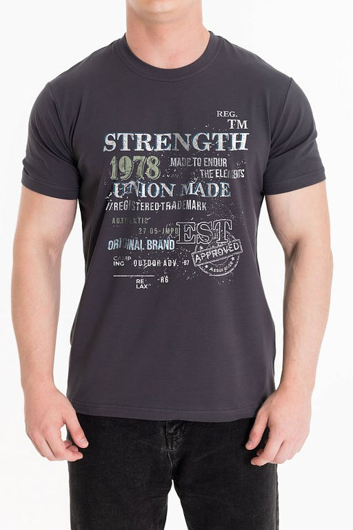 Футболка М125073Па графит - Елена фото 2