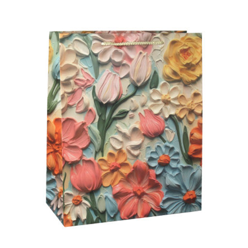 Цена за 12 шт. Пакет подарочный 26x32x12см Цветы / 5405L /уп 12/384/210 г - Галеонтрейд фото 2