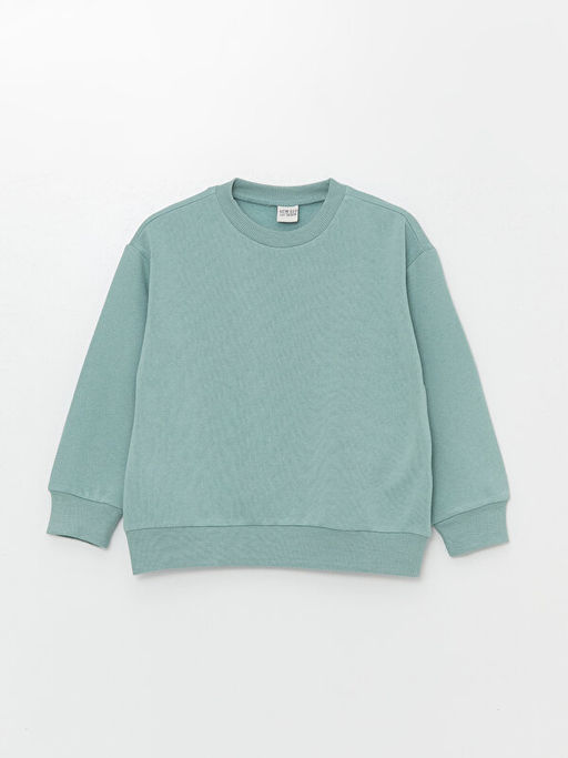 Bisiklet Yaka Basic Uzun Kollu K?z ?ocuk Sweatshirt