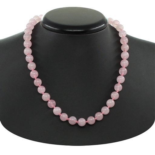 Бусы розовый кварц, круглые 10мм, короткие 46см - Agat77 фото 3