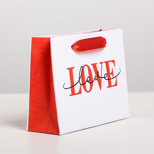 Цена за 3 шт. Пакет подарочный ламинированный, упаковка, LOVE, S 15×12×5.5 см