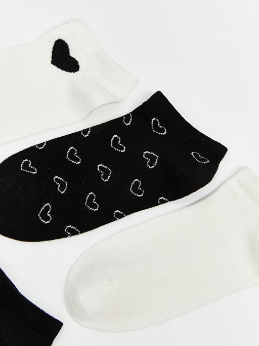 Bask?l? Kad?n Patik ?orap 5li