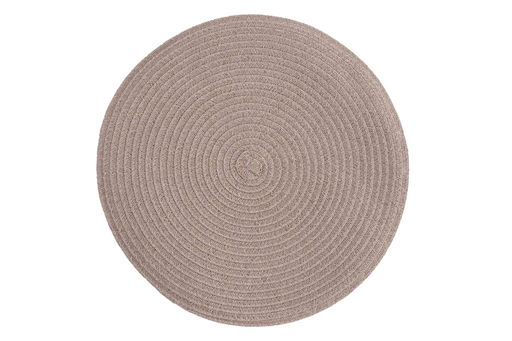 Салфетка под приборы, 38 см, полипропилен, круглая, песочно-коричневая, Matera - Anna lafarg фото 2