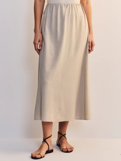 Юбка миди из вискозы и льна ZR2605013502-36 / Zarina