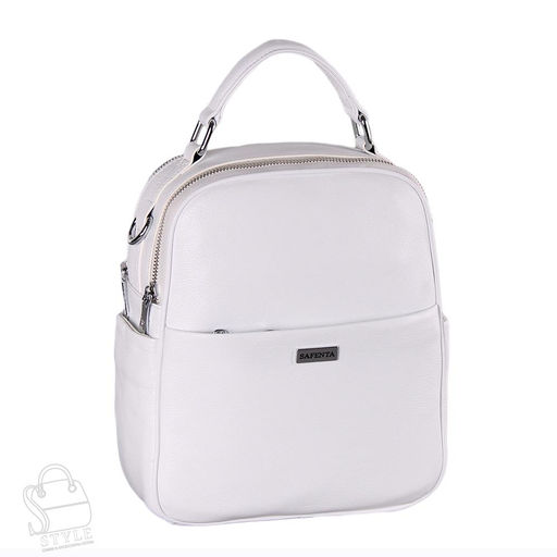 Рюкзак женский кожаный 970034 white Velina Fabbiano-Safenta/30  в Новосибирске
