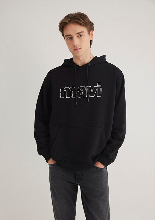 Mavi Logo Bask?l? Siyah Sweatshirt  фото 2