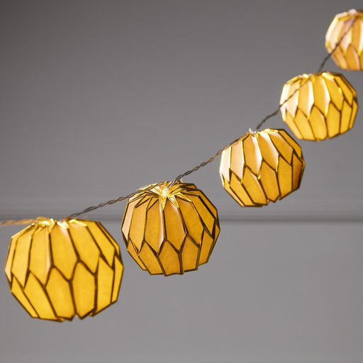 УЦЕНКА Гирлянда Нить 2 м с насадками Бумажный фонарик розовый, IP20, 10 LED, от батареек AAх2, прозрачная нить, свечение тёплое белое - Luazon lighting фото 7