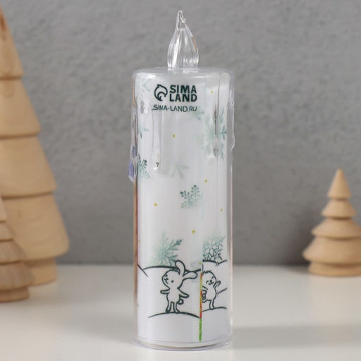 Светодиодная свеча, ночник LED RISALUX «Исполнения желаний», 3×LR1130, 3.8×3.8×12 см