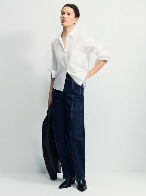 Рубашка прямого кроя из вискозы / Zarina фото 5