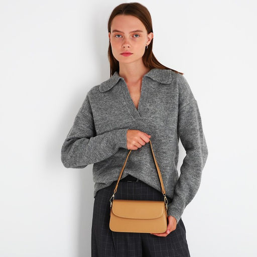 Сумка-мессенджер на магните, цвет бежевый - Simaland фото 3