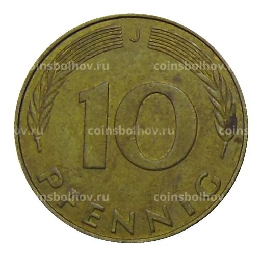 Монета 10 пфеннигов 1983 года J Германия
