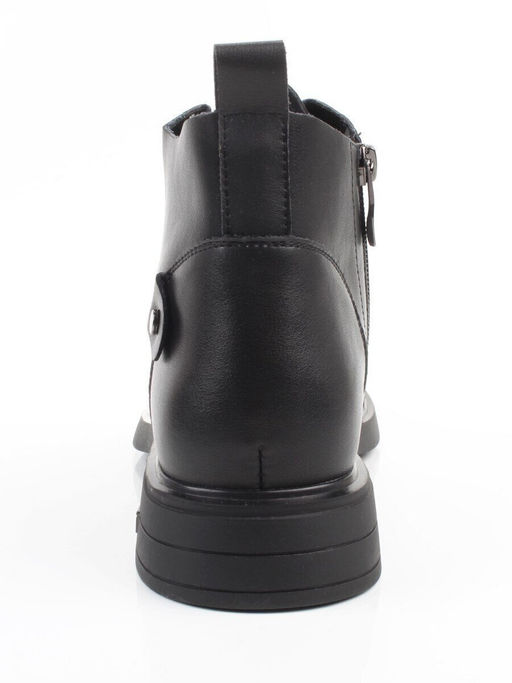 01-M43-18 BLACK Ботинки демисезонные женские (натуральная кожа)