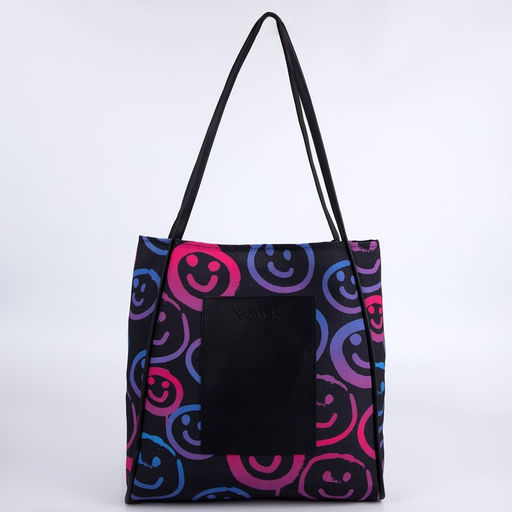Сумка - шопер с нашивкой NAZAMOK Улыбка, 40387 см  фото 5