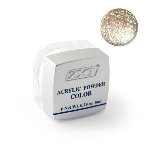 ZO Акриловая пудра для дизайна ногтей РС-29, серебряный, 8 г