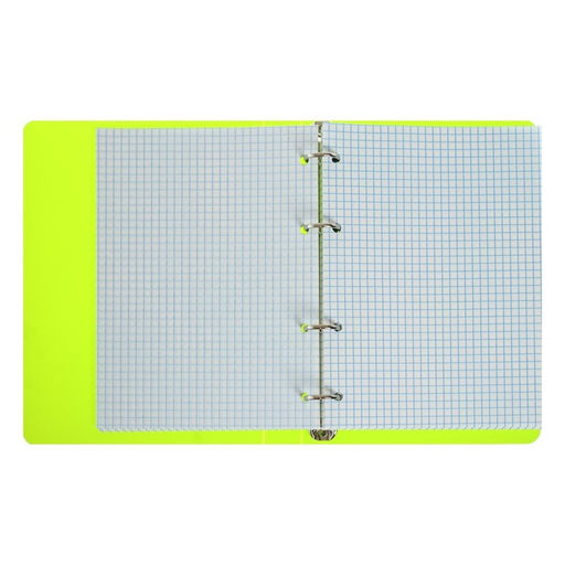 Тетрадь на кольцах, в клетку, 120 листов Салатовая, пластиковая обложка, блок офсет - Calligrata фото 5