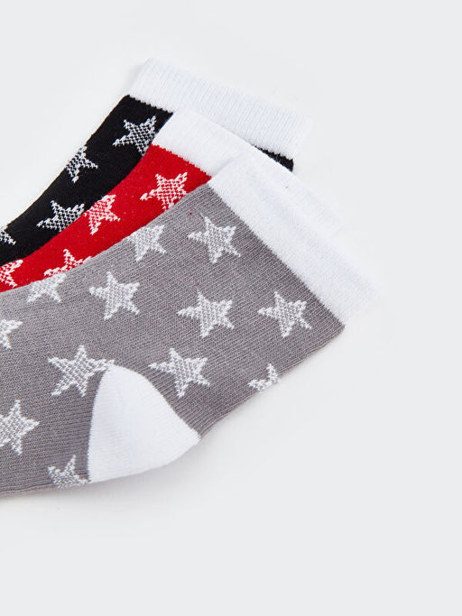 Desenli Erkek Bebek Soket ?orap 3l? - Waikiki фото 3