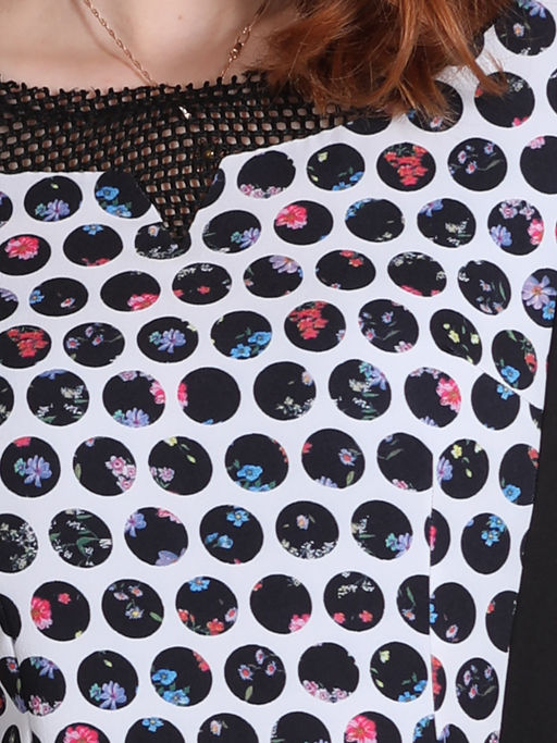 Платье женское в горох для работы повседневное прямое - Almond фото 5