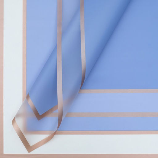 Цена за 20 шт. Пленка для цветов и букетов, матовая, голубая, 58×58 см, 50 мкм