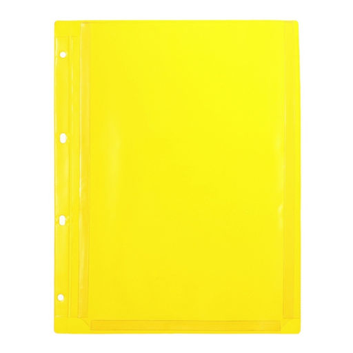 Файл-вкладыш А4.180 мкм, Calligrata TOP, ПВХ, с расширением, матовый, вертикальный, 5 штук, дынно-желтый