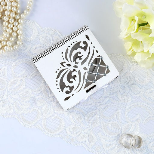 Шкатулка под кольца Ажурная, белая, 10х9,5х2,6 см - Simaland фото 2