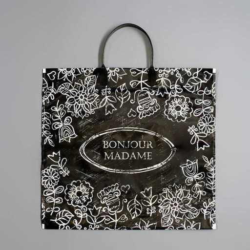 Цена за 10 шт. Пакет «Мадам», полиэтиленовый с пластиковой ручкой, 80 мкм 37×34 см