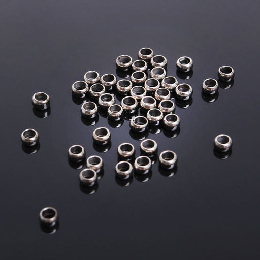 Цена за 2 шт. Кримп - зажимная бусина СМ-355, набор 50 шт. 3 мм, цвет серебро