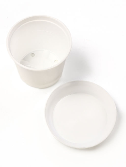 Горшок для цветов с поддоном 0,8 л, Белый