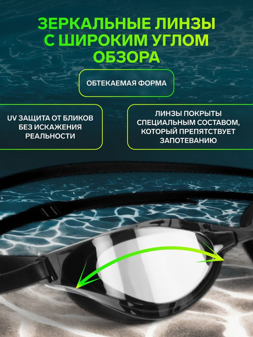 Очки для плавания ONLYTOP, беруши, набор носовых перемычек