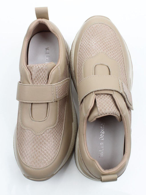 03-A238-6 BEIGE Кроссовки женские (натуральная кожа)