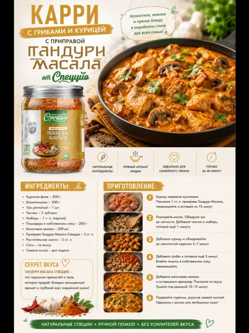 Приправа индийская Тандури масала - Спеццио фото 4