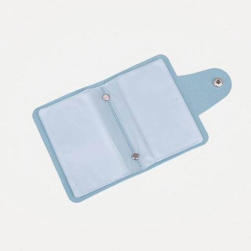 Визитница на кнопке, 24 карты, цвет голубой - Simaland фото 4