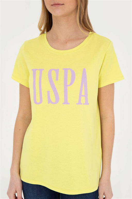 Женская фисташково-зеленая футболка с круглым вырезом - U.s. polo assn фото 6