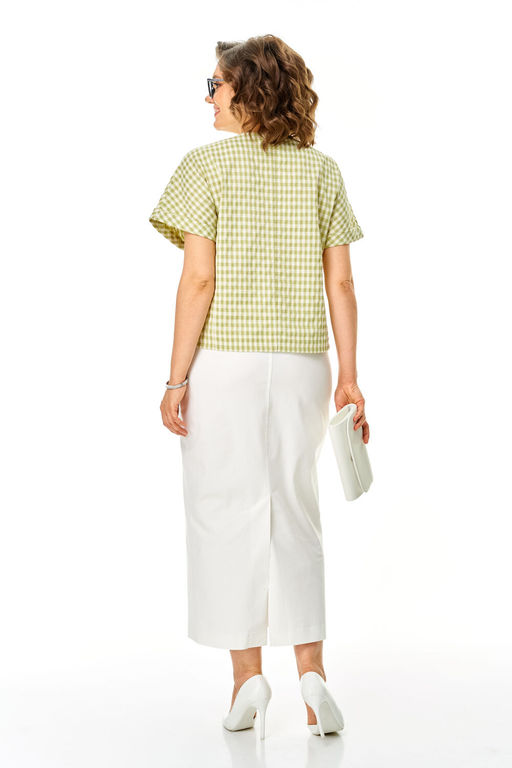 Костюм Michel Chic 1422 джинс, оливка  фото 4